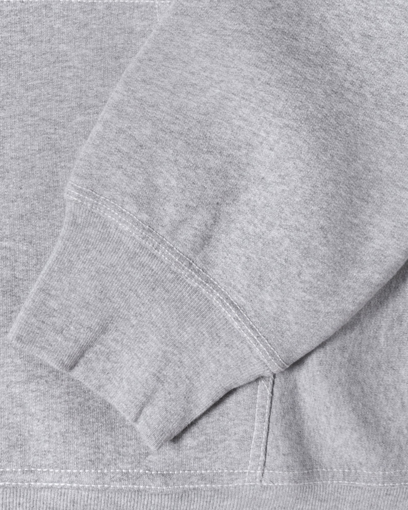 Stussy Contrast Stitch Label Hoodie Grijs | 91236-BDTM