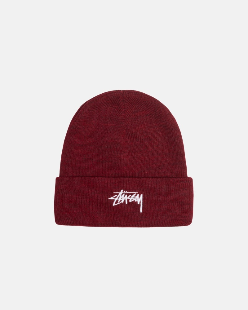 Stussy Cuff Beanie Stock Hoeden Rood | 56129-GBIZ