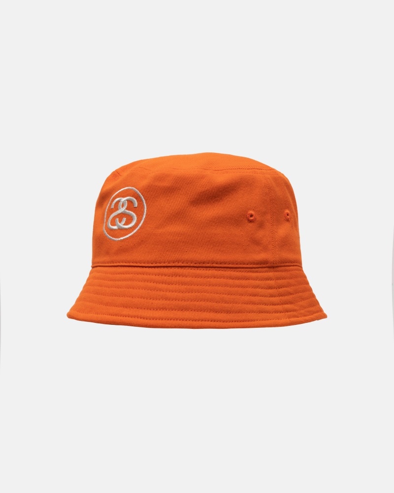 Stussy Deep Bucket Ss Link Hoeden Oranje | 21534-WCDH