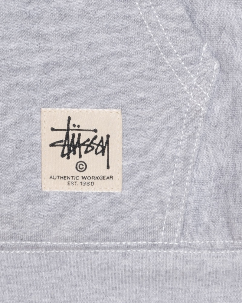 Stussy Double Face Label Zip Hoodie Grijs | 24510-UADZ