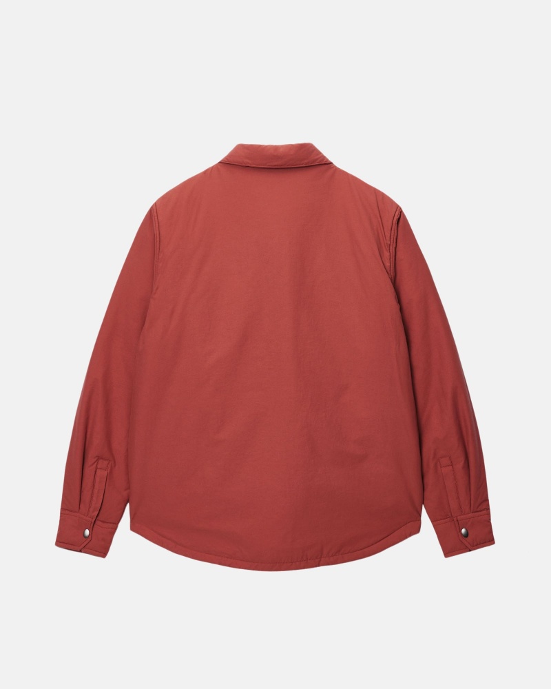 Stussy Gewatteerd Tech Over Shirts     Donkerrood | 46297-NIDR