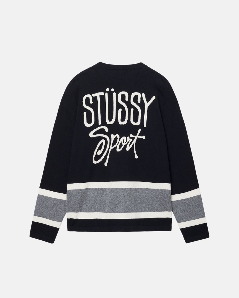 Stussy Hockey Truien Zwart | 30176-CXLR