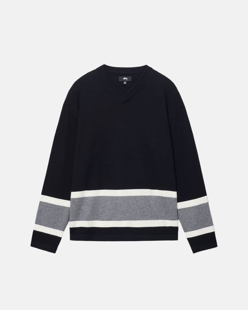 Stussy Hockey Truien Zwart | 30176-CXLR