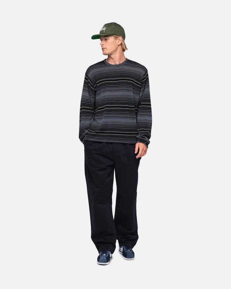 Stussy Horizontal Stripe Truien Grijs | 17239-OPNL