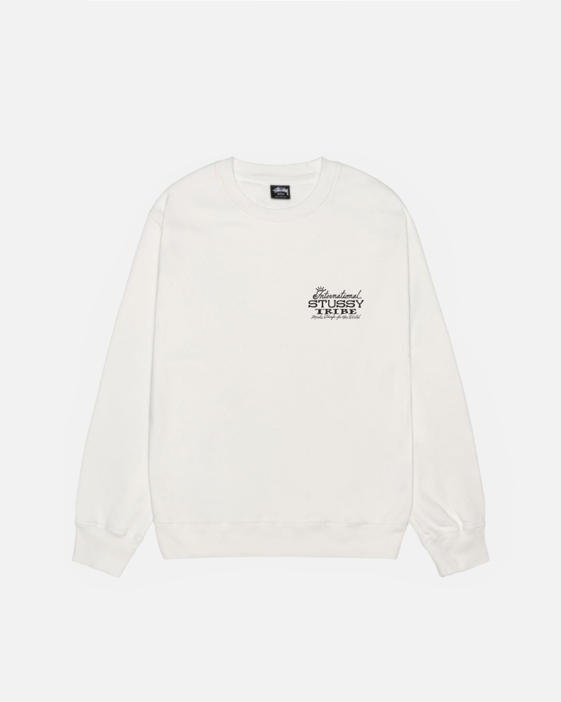 Stussy Ist Crew Pigment Dyed Sweatshirts Beige | 53896-YVLZ