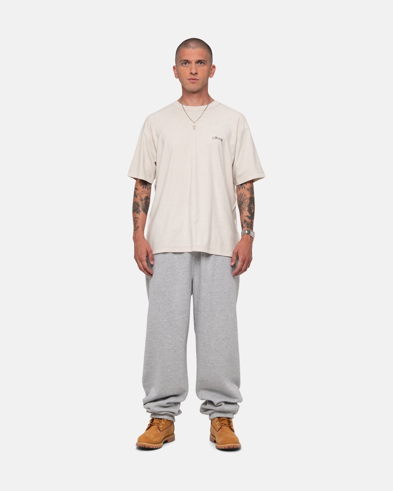 Stussy Lazy T-shirts Beige | 42509-PITO