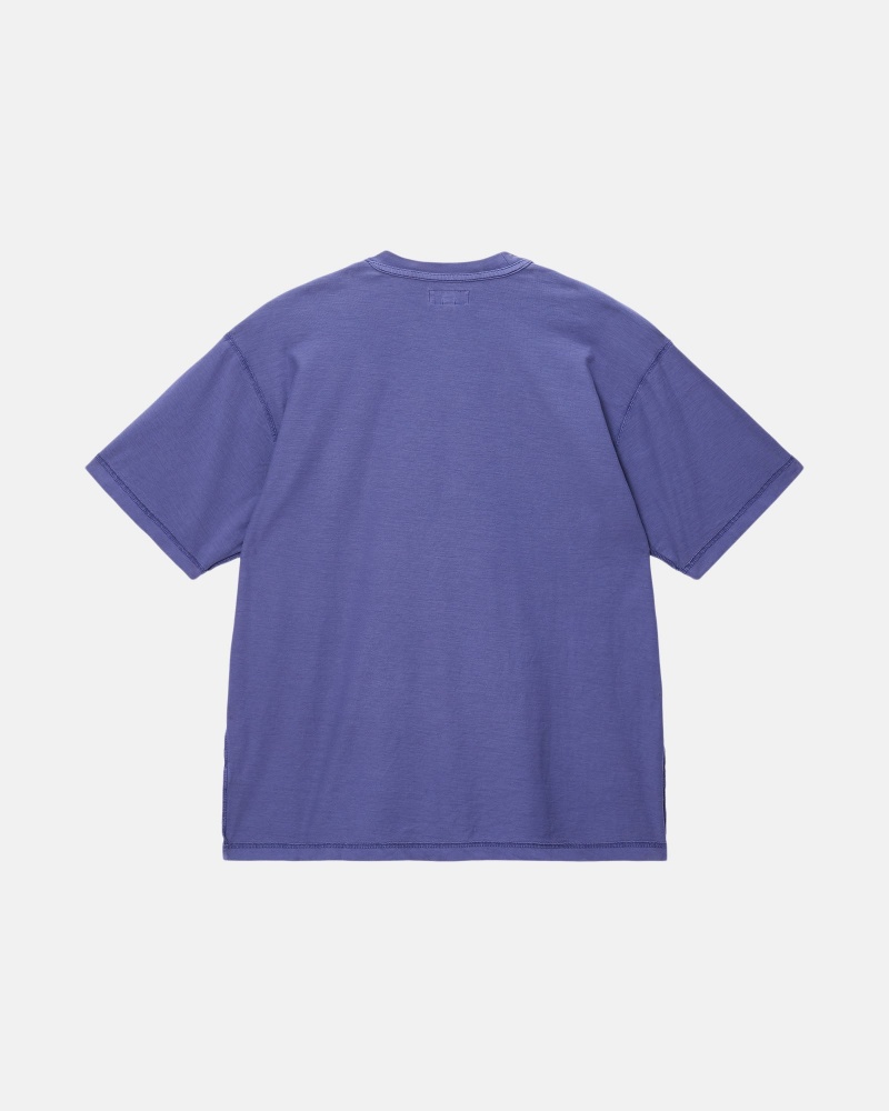 Stussy Lazy T-shirts Diepblauw | 48573-FDVA