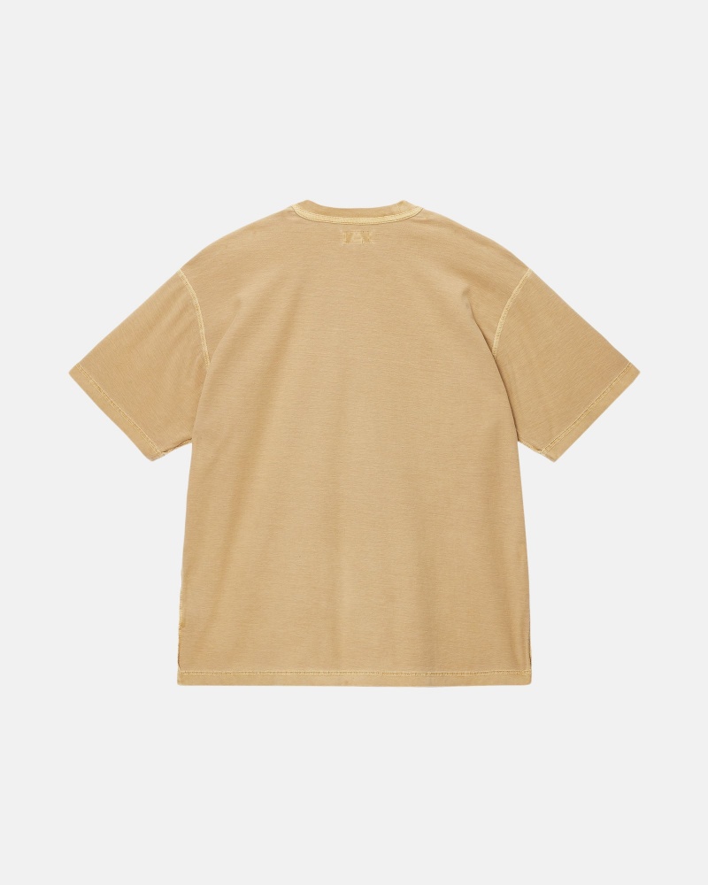 Stussy Lazy T-shirts Goud | 54093-SATX