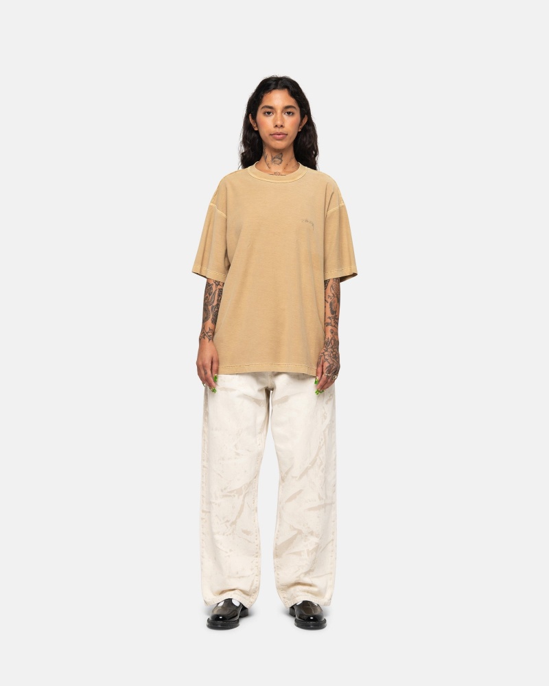 Stussy Lazy T-shirts Goud | 69372-ABCE