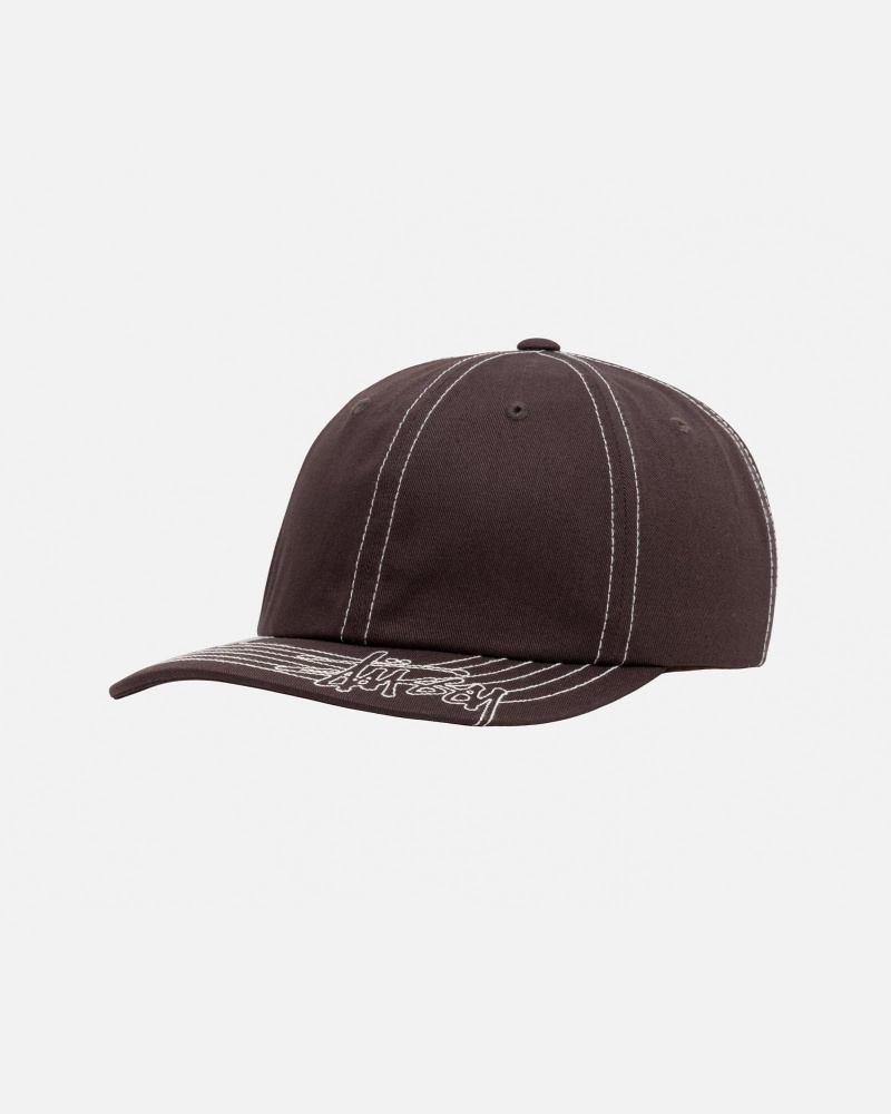 Stussy Low Pro Basic Stitch Strapback Hoeden Bruin | 26540-QHWY