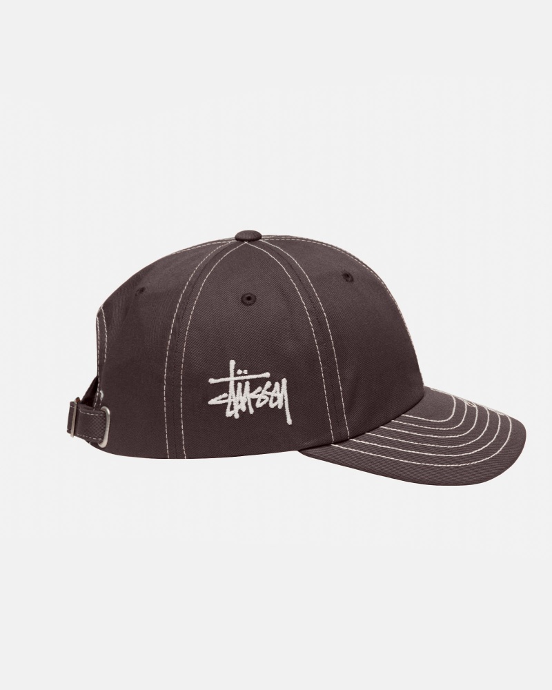 Stussy Low Pro Basic Stitch Strapback Hoeden Bruin | 26540-QHWY