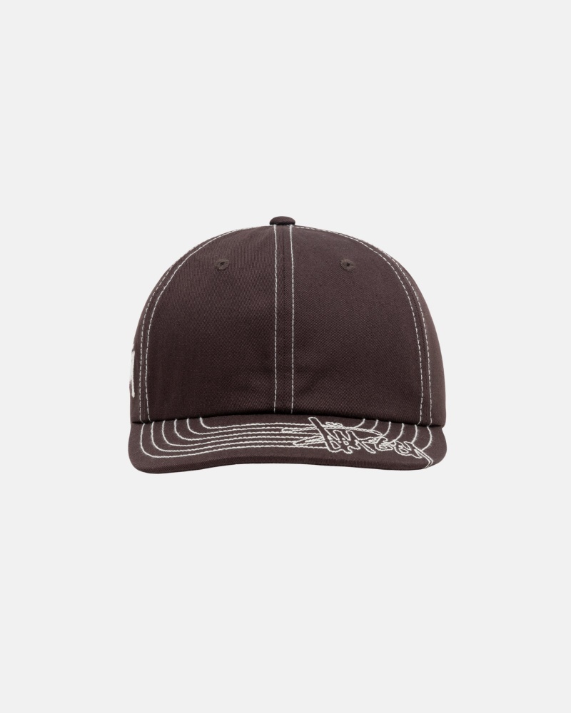 Stussy Low Pro Basic Stitch Strapback Hoeden Bruin | 26540-QHWY