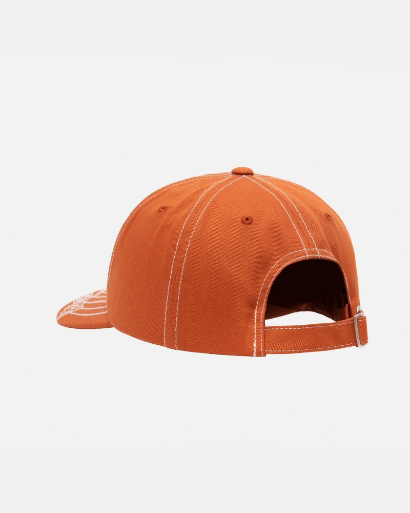 Stussy Low Pro Basic Stitch Strapback Hoeden Oranje | 29857-ZXTA