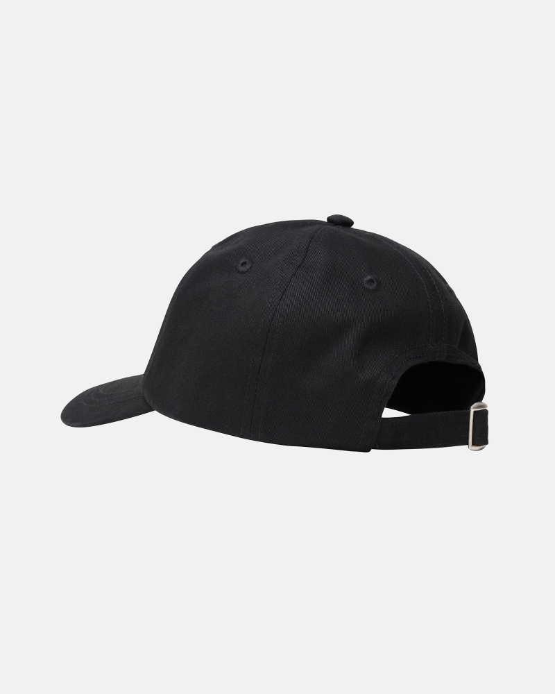 Stussy Low Pro Basic Stock Strapback Hoeden Zwart | 35916-EKUR