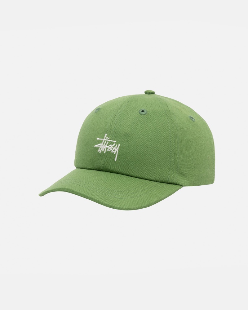 Stussy Low Pro Basic Stock Strapback Hoeden Groen | 23105-JZAM