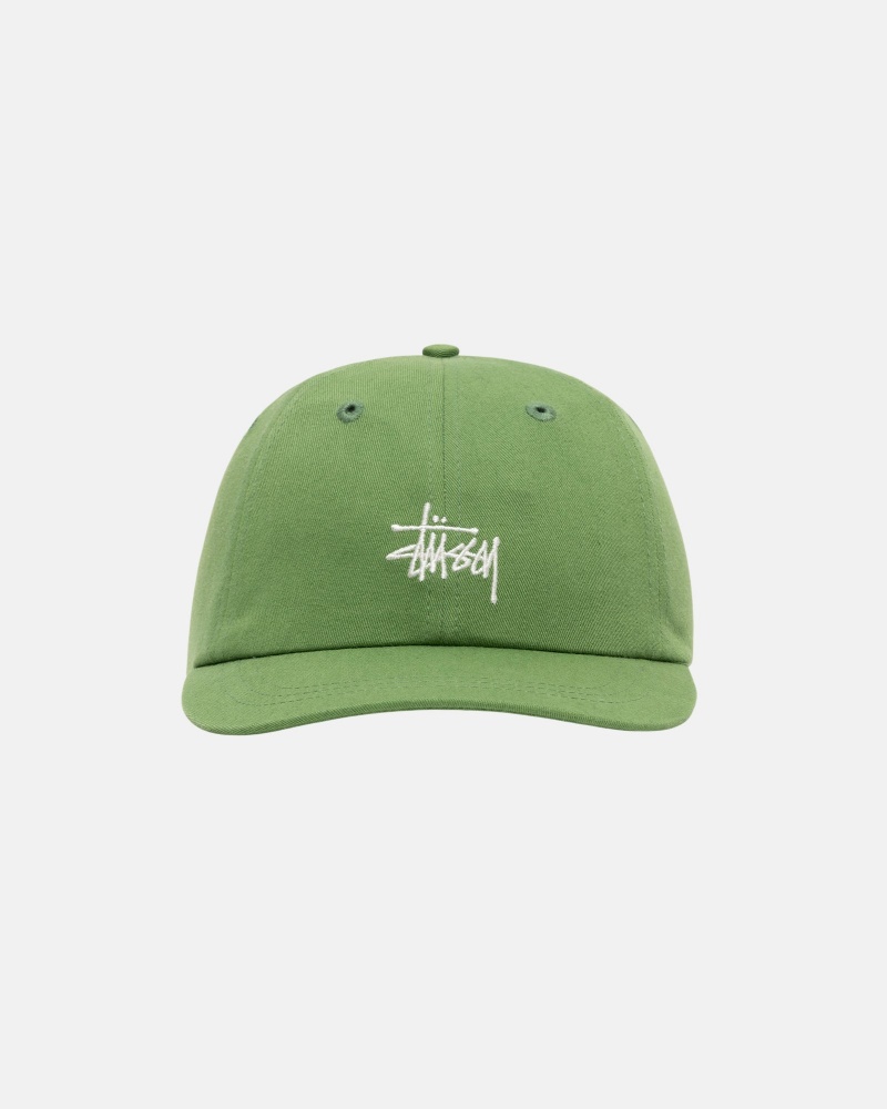 Stussy Low Pro Basic Stock Strapback Hoeden Groen | 23105-JZAM