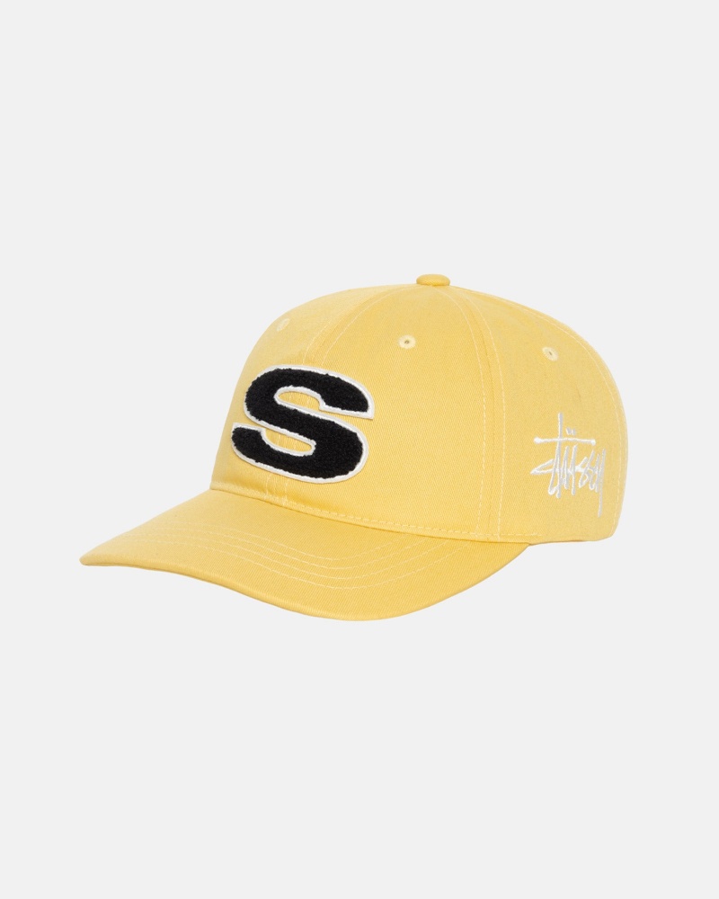 Stussy Low Pro Chenille S Snapback Hoeden Mosterdgeel | 01963-JEQZ