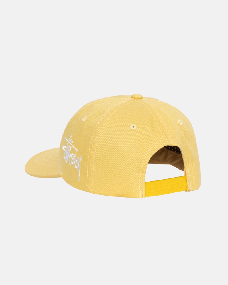 Stussy Low Pro Chenille S Snapback Hoeden Mosterdgeel | 01963-JEQZ