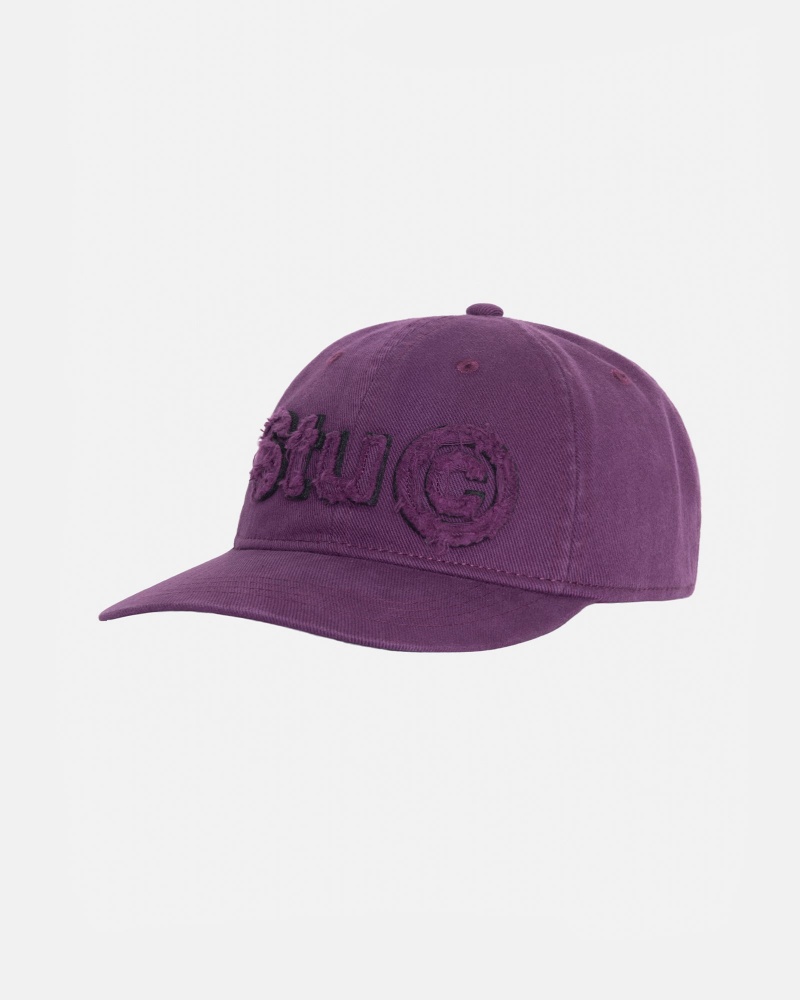 Stussy Low Pro Copyright Applique Strapback Hoeden Paars | 94385-IGCR