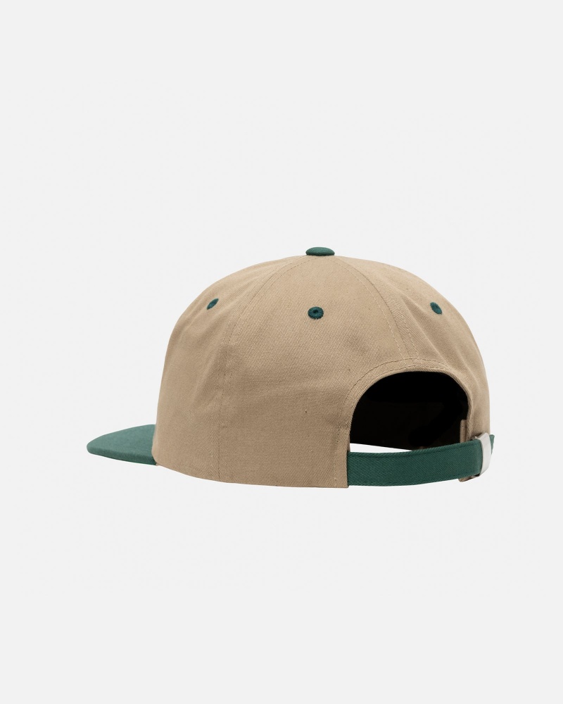 Stussy Mid-Depth Basic Star Strapback Hoeden Khaki | 39807-WOBI