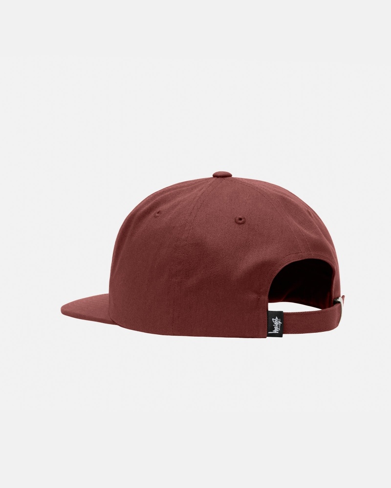 Stussy Mid-Depth Basic Strapback Hoeden Rood Bruin | 05782-QRXV