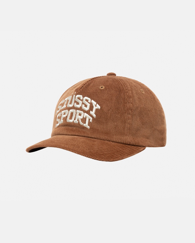 Stussy Mid-Depth Sport Arch Strapback Hoeden Bruin | 59281-DTQX