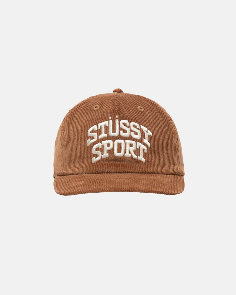 Stussy Mid-Depth Sport Arch Strapback Hoeden Bruin | 59281-DTQX