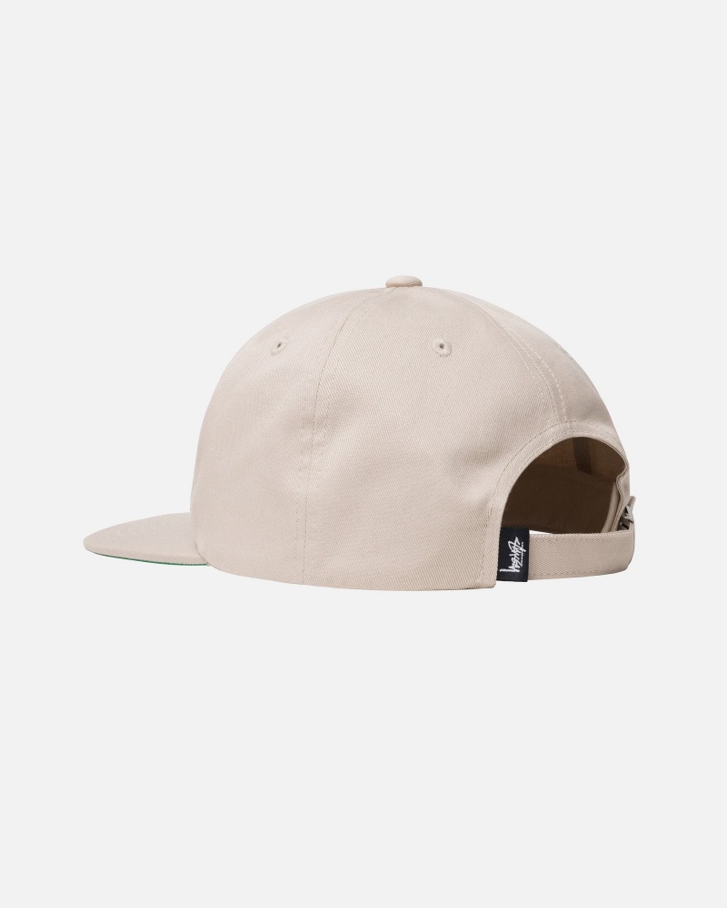 Stussy Mid-Depth Stu Arch Strapback Hoeden Khaki | 36921-YXTB