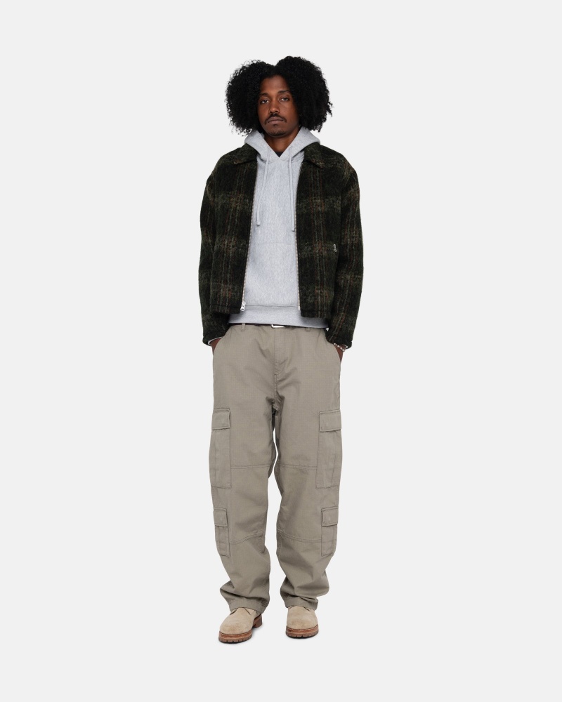 Stussy Mohair Club Jassen Olijfgroen | 97436-JSWL