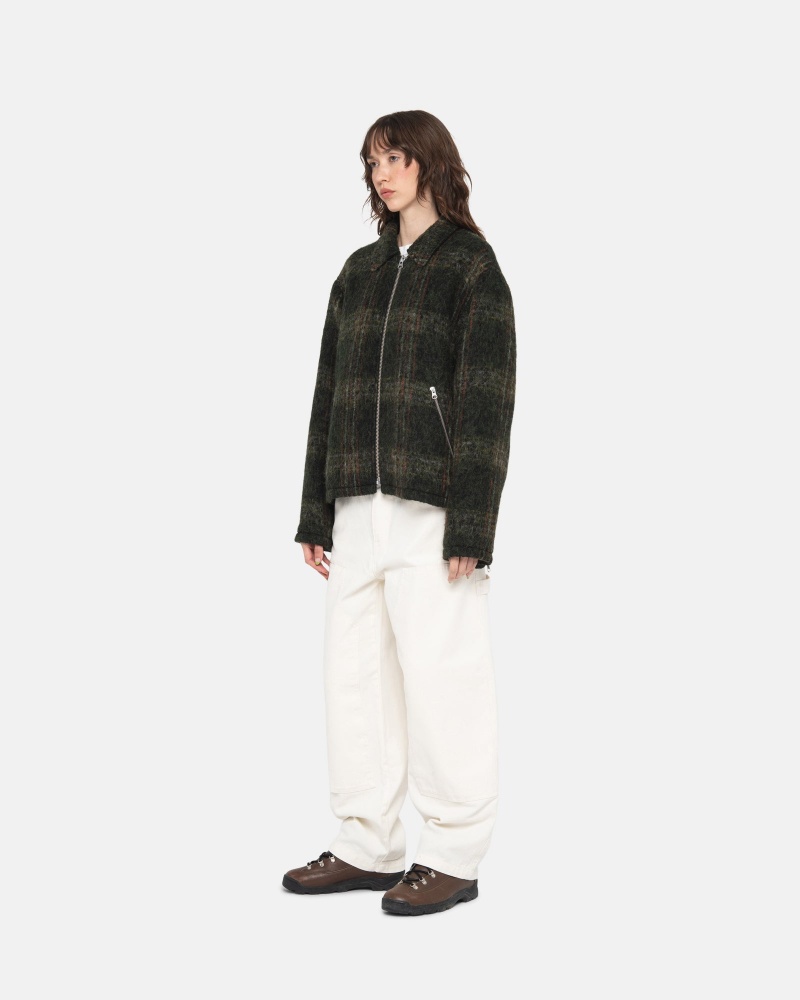 Stussy Mohair Club Jassen Olijfgroen | 97436-JSWL