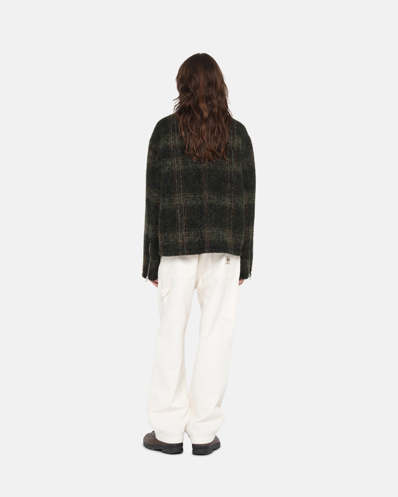 Stussy Mohair Club Jassen Olijfgroen | 97436-JSWL