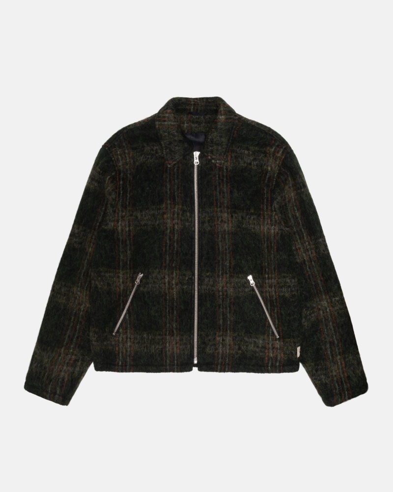 Stussy Mohair Club Jassen Olijfgroen | 97436-JSWL