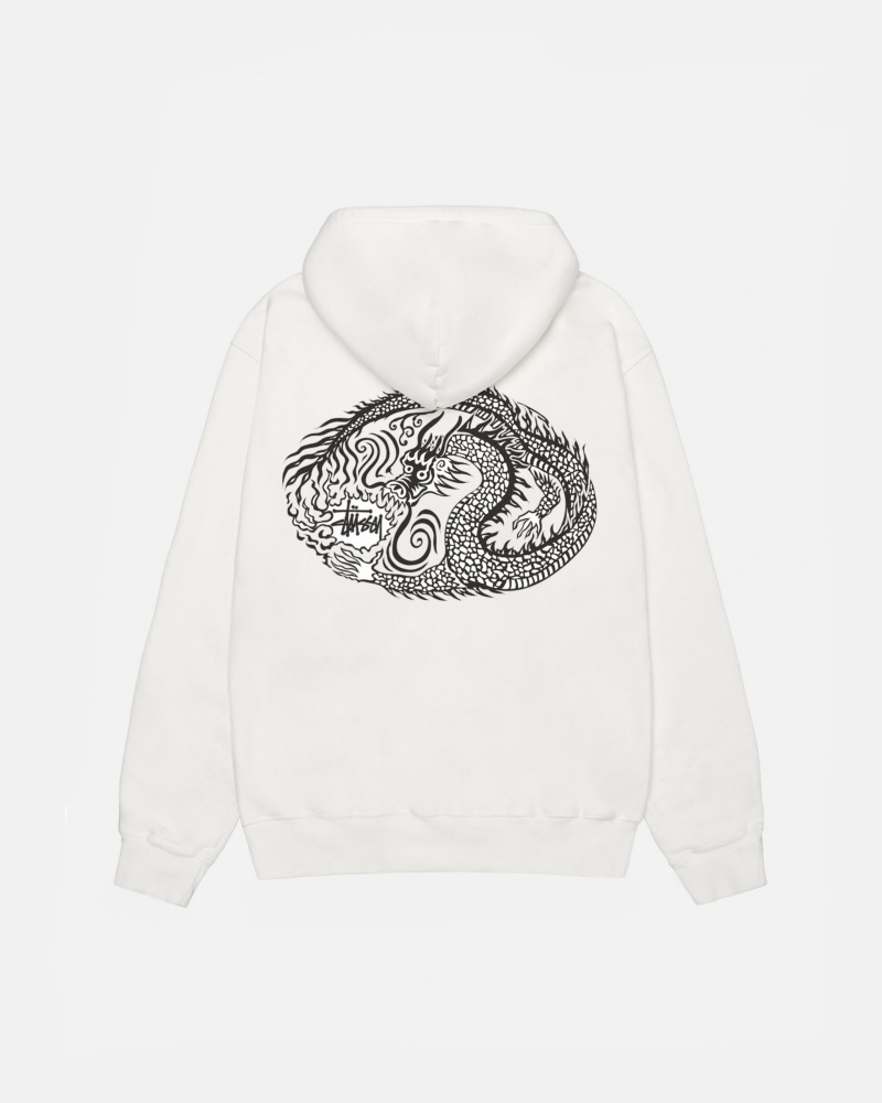 Stussy Mosaic Dragon Hoodie Beige | 14035-SWXN