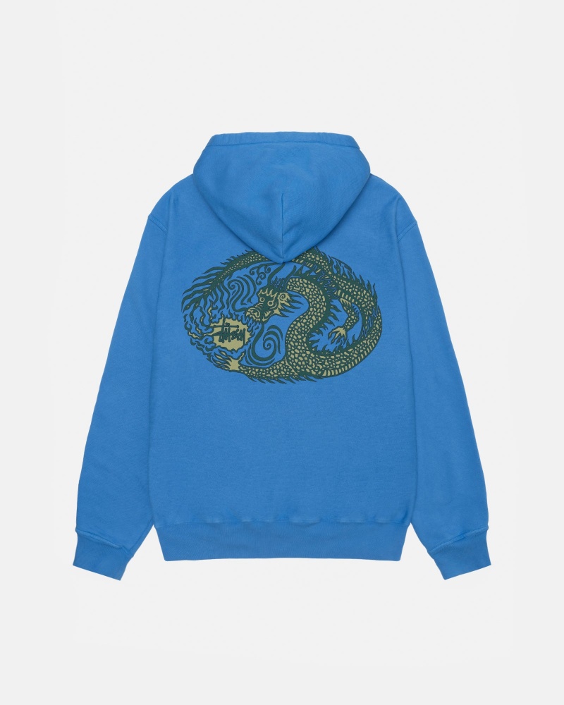 Stussy Mosaic Dragon Hoodie Blauw | 69735-RSCZ