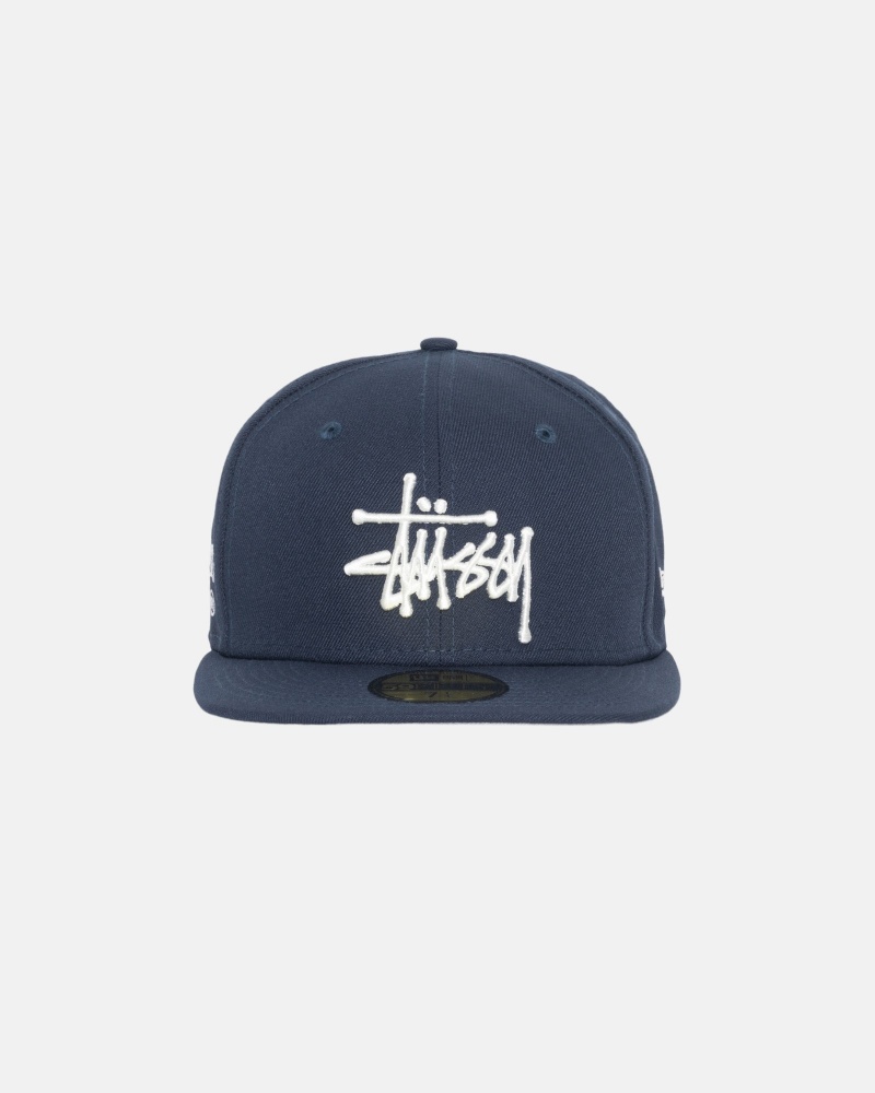 Stussy New Era 59fifty Authentic Hoeden Donkerblauw | 97642-PTBY