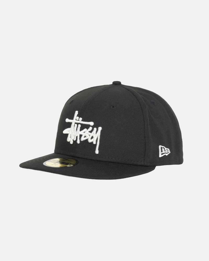 Stussy New Era 59fifty Authentic Hoeden Zwart | 80317-GTOR