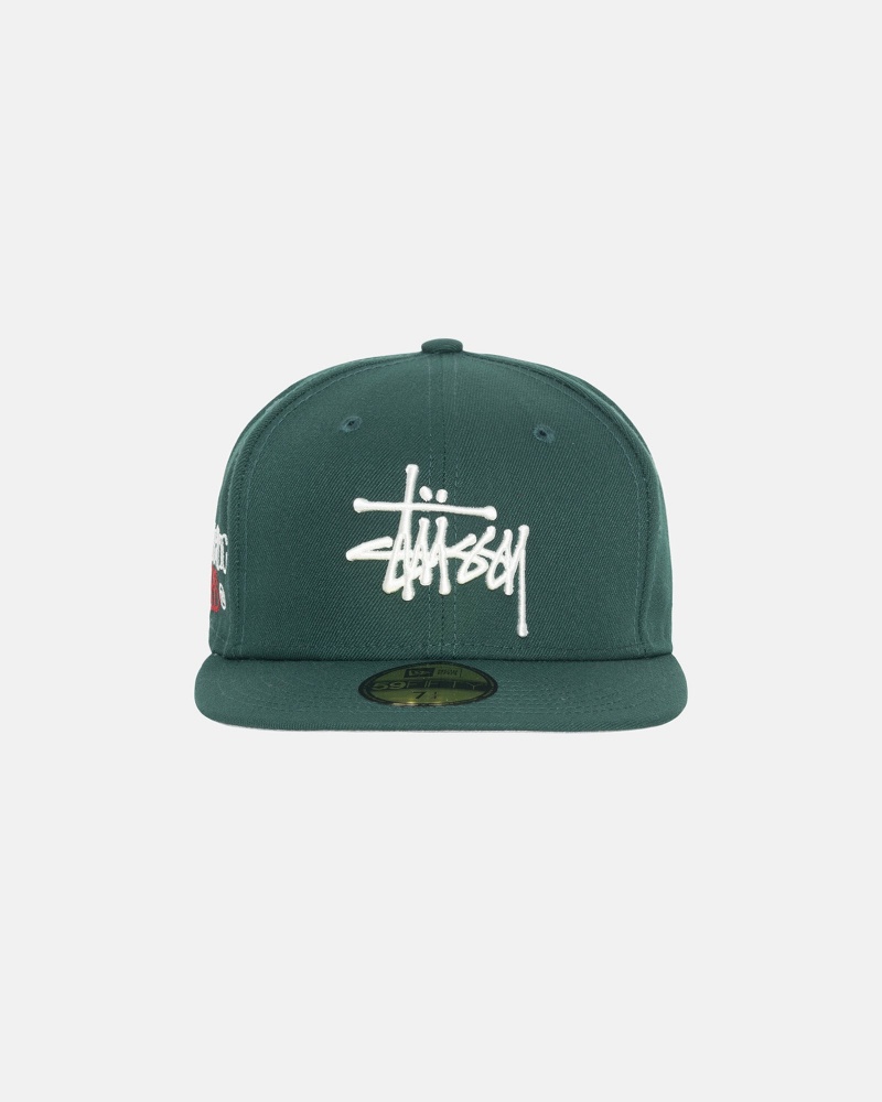 Stussy New Era 59fifty Authentic Hoeden Groen | 29376-KYRZ