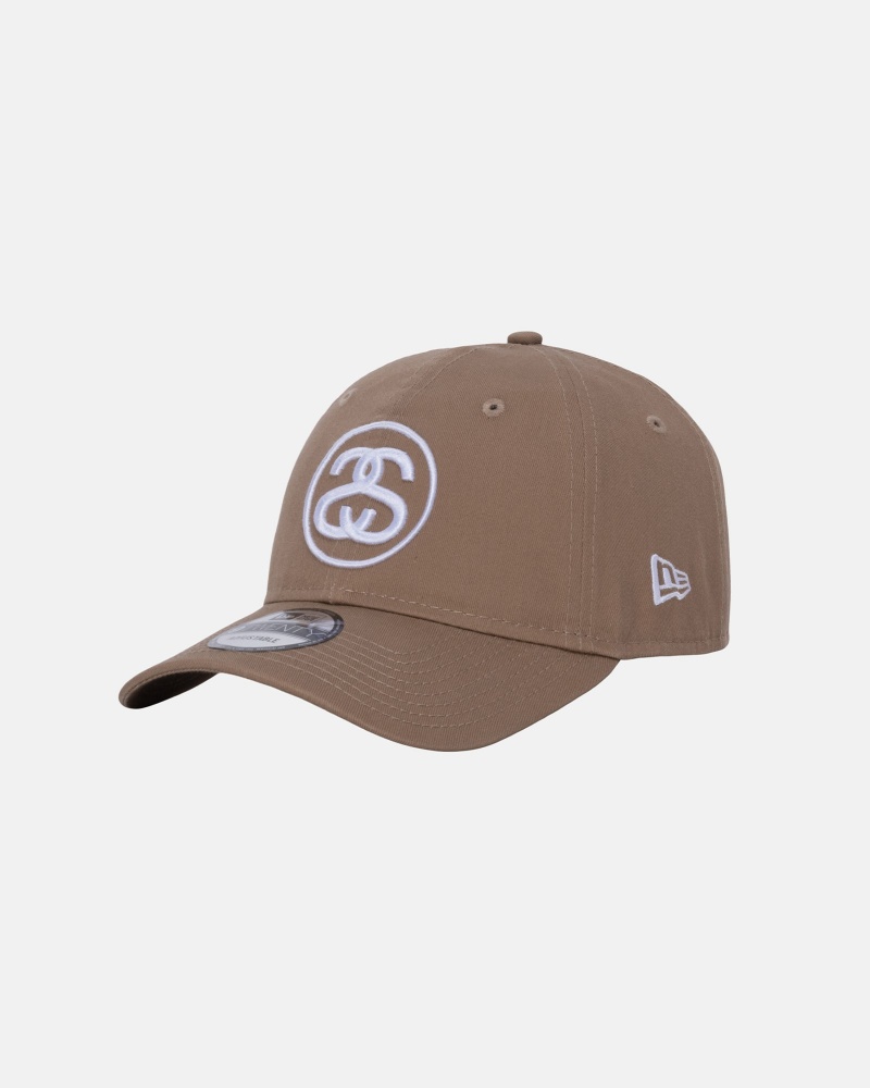 Stussy New Era 9twenty Ss Link Strapback Hoeden Khaki | 52741-BOLX