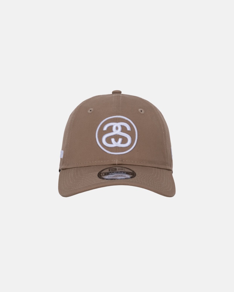 Stussy New Era 9twenty Ss Link Strapback Hoeden Khaki | 52741-BOLX