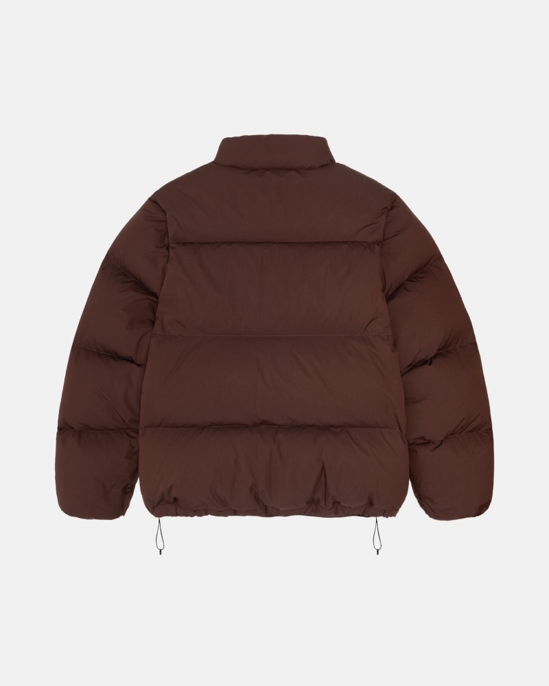 Stussy Puffer Nylon Donsjas Bruin | 32860-XFSI