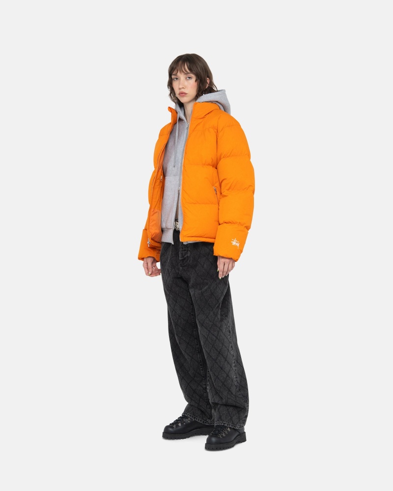 Stussy Puffer Nylon Donsjas Oranje | 23701-ENQL