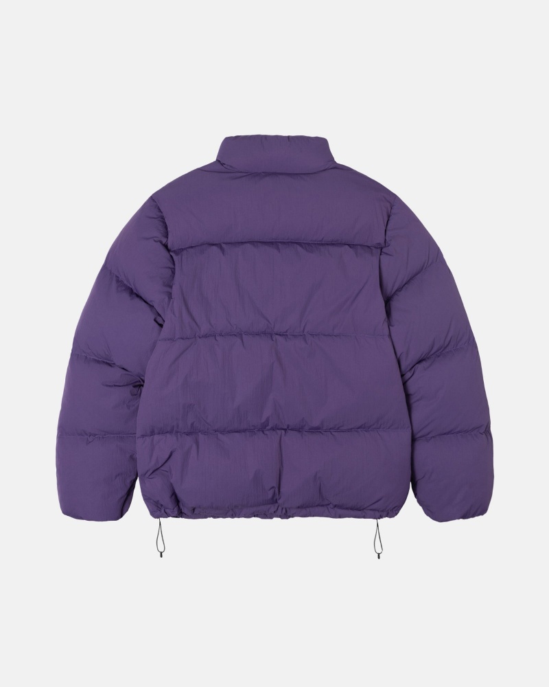 Stussy Puffer Nylon Donsjas Paars | 39258-ADYU