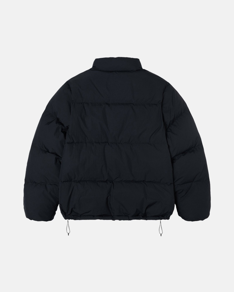 Stussy Puffer Nylon Donsjas Zwart | 98013-LIXY