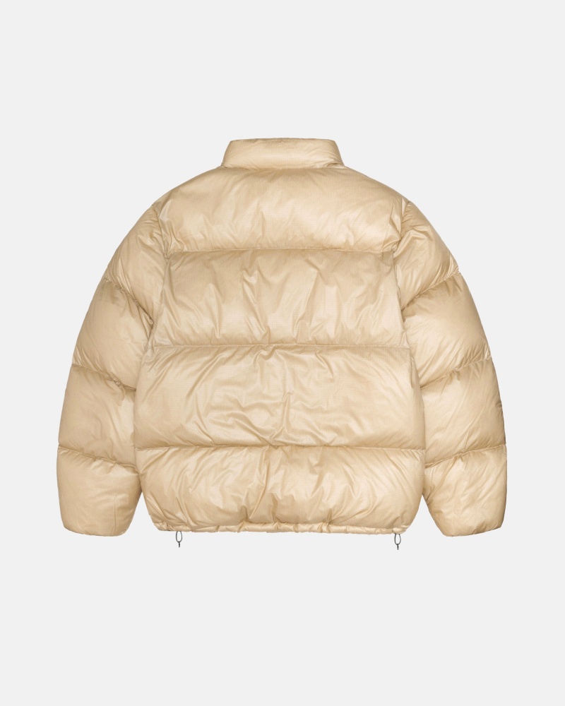 Stussy Puffer Parachute Ripstop Donsjas Goud | 17053-CNZD