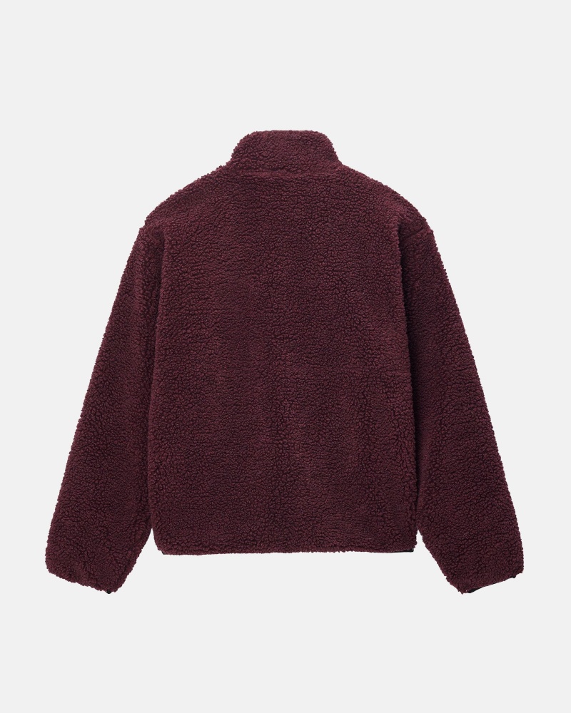 Stussy Sherpa Reversible Jassen Bordeaux | 52807-CWQX