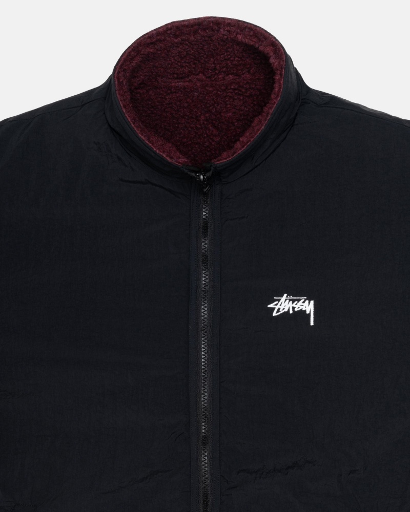 Stussy Sherpa Reversible Jassen Bordeaux | 52807-CWQX