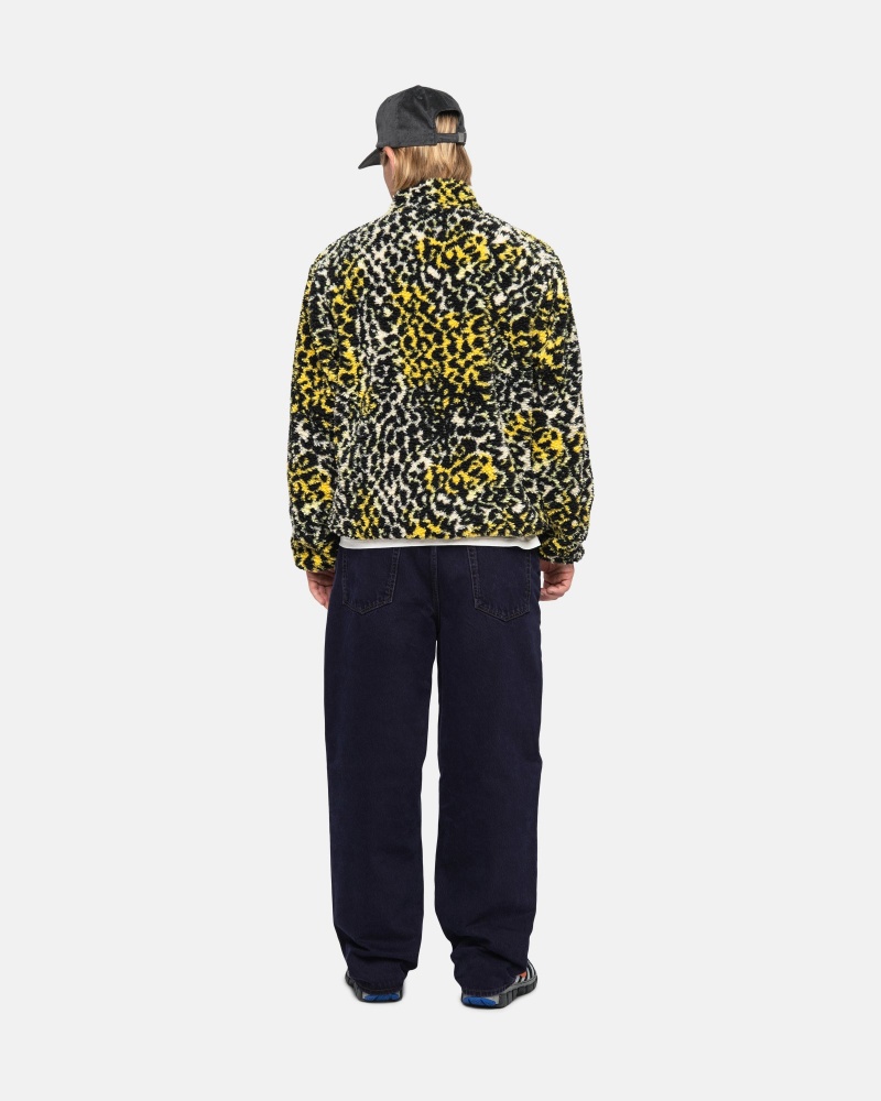 Stussy Sherpa Reversible Jassen Geel Leopard | 81539-XADR