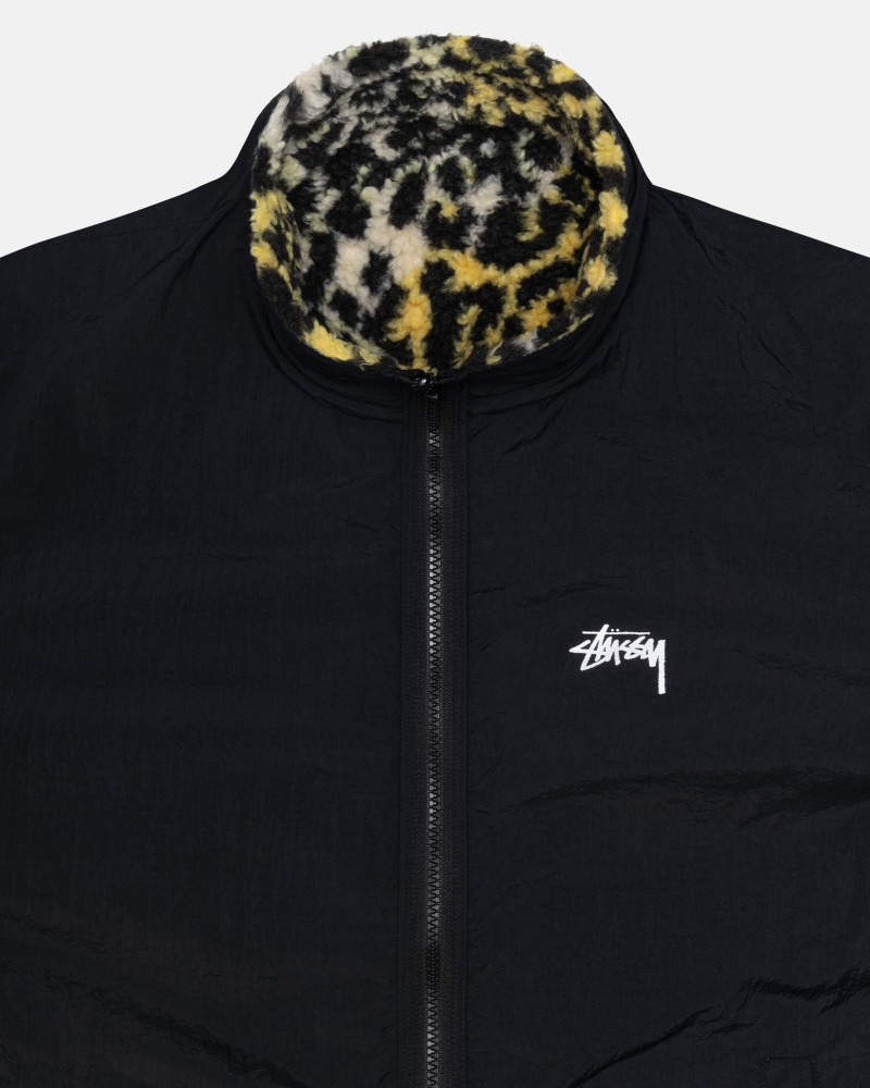 Stussy Sherpa Reversible Jassen Geel Leopard | 81539-XADR