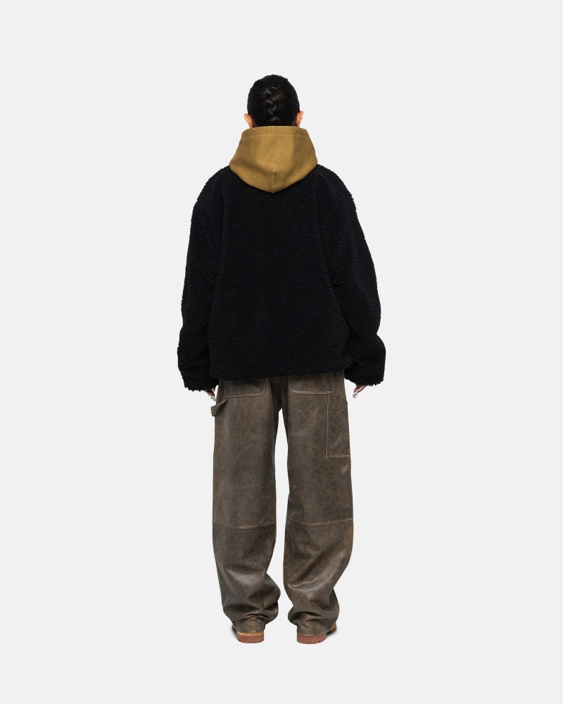 Stussy Sherpa Reversible Jassen Zwart | 14690-BQGF