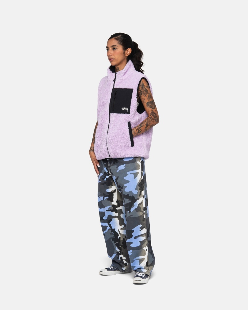 Stussy Sherpa Reversible Vest  Lavendel | 46170-ORBH